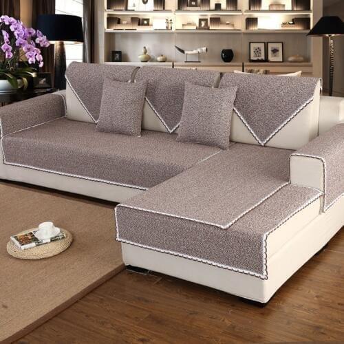 Cotton/Line Sofa Cover Dirt-proof Sofa Protector Soft Anti-skid Fundas Slipcovers for Living Room Sectional Couch Cover Loveseat