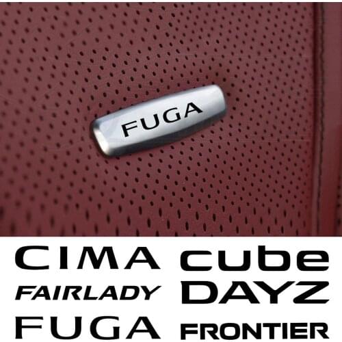 FOR Nissan TEANA sentra ROGUE QASHQAI PULSAR PATROL NV200 Car Chair Seat Sticker Front Seat Tuning Badges Metal car accessories