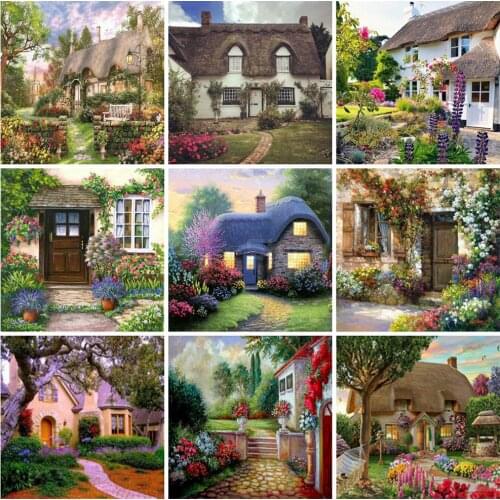 EverShine DIY 5D Diamond Painting Full Square Cross Stitch Diamond Art Embroidery House Bead Picture Kits Wall Decoration