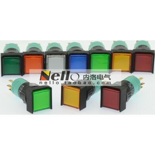 [ SANY ]Imports EMA 16mm illuminated pushbutton switch self-resetting 01P-SM40.Q1P Square LED 1C / O--10PCS/LOT
