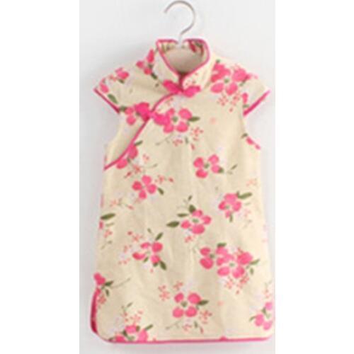 New arrival 2019 girls Chinese style cheongsam kids girls summer short sleeve floral dress / Qipao clothes 2-7 years