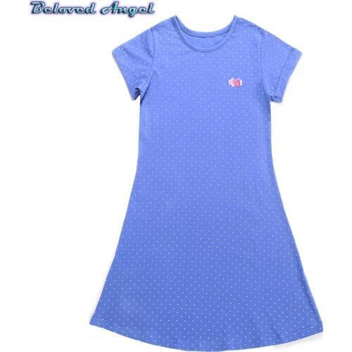 2019 Girls Dresses Baby Clothes 100% Cotton New Summer Kids Frocks Princess Dress Children Clothing Teens Dress Party Wear 1-13T