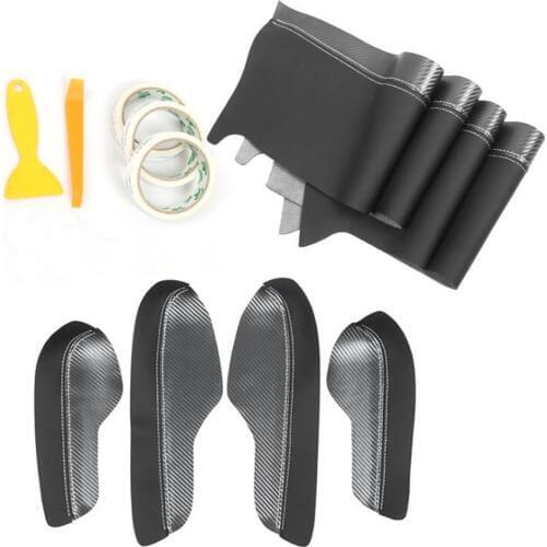 Fit For Honda Civic Sedan 10th 2016 2017 LHD Car Door Armrest Panel Surface Shell Protective Cover Trim PU Anti-scratch Styling