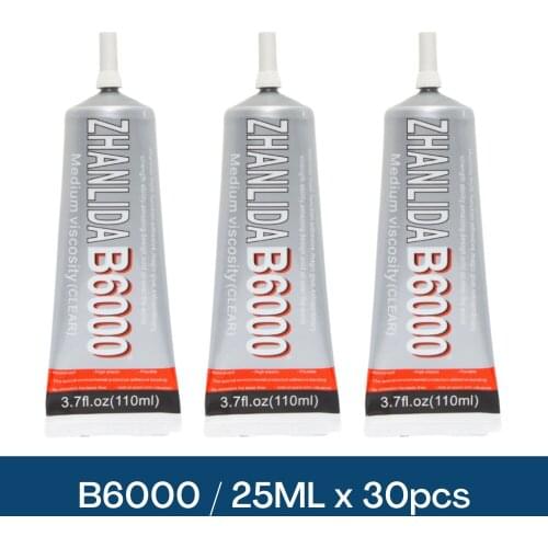 15PCS 110ML Zhanlida B6000 Clear Cellphone Glass Frame Glue Strong Waterproof Liquid Good Quality Super Adhesive
