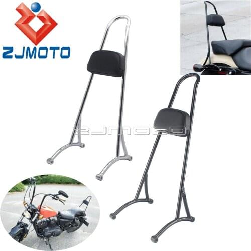 Motorcycle 20'' Tall Sissy Bar Passenger Backrest For Harley Sportster Iron 883 1200 XL 883R 883C 1200C XLH1200 XLH883 1996-2003
