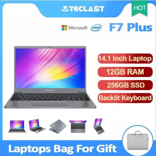 Teclast F7 Plus Laptop Notebook 14 Inch Windows 10 1920 x 1080 Intel Gemini Lake N4100 Quad Core 1.1 GHz 8 GB RAM 256 GB SSD