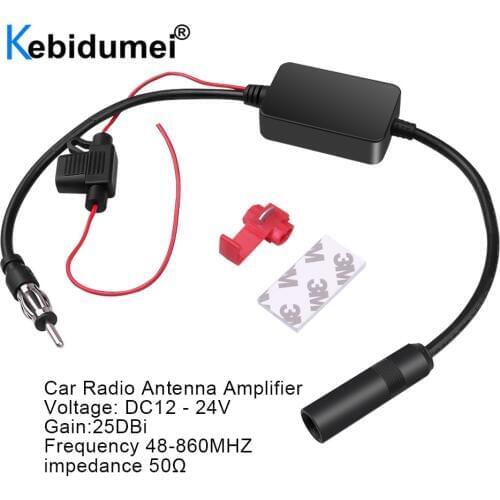 Universal 12V Auto Car Radio FM Antenna Signal Amp Amplifier Booster For Marine Car Vehicle Boat 330mm FM Amplifier