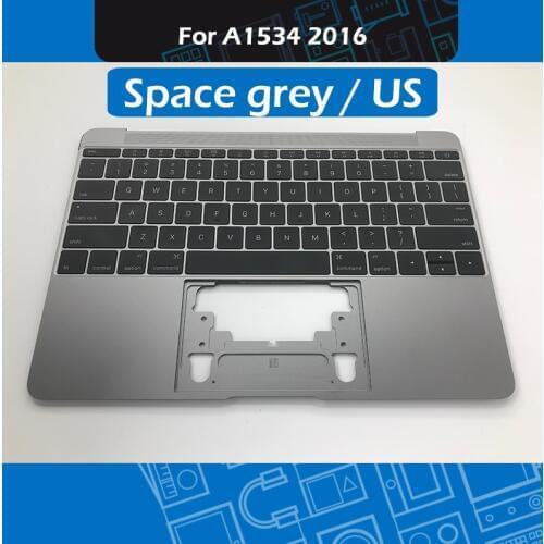 Space Grey 613-02547-A A1534 Topcase Palmrest for Macbook Retina 12" Palm rest Top Case with US Keyboard 2016 MLHA2 MLHC2