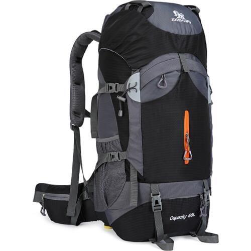 60L Large Capacity Camping Hiking Backpacks Lightweight Outdoor Sport Bag Waterproof Backpack Man Travel Back Pack Alloy Support