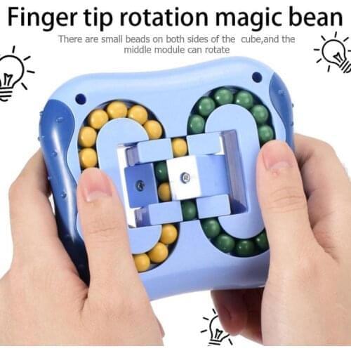 Rotating Bean Intelligence Fingertip Disk Finger Gyro Childrens Burger Toy Montessori Learning Education Gift For Kids Toddler