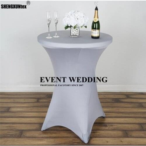 1pcs Stretch Lycra Spandex Cocktail Table Cover Wedding Table Cloth For Event Banquet Decoration