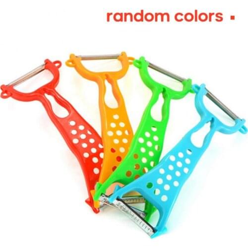 New 1 Pc Multi-function Grater Peeler Kitchen Vegetable Carrot Gadgets Fruit Paring Knife Double Head Cooking Tools Color Random