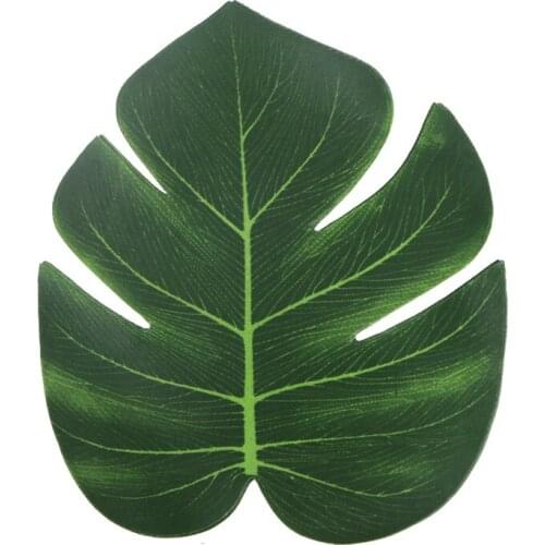 12pcs/lot 8inch Turtle Leaf Artificial Leaves Hotel Home Hawaii Beach Party Decor Forest Theme Birthday Pendants Ornament