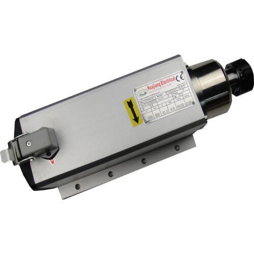 6KW air cooling spindle square ER32 AC380V 18000rpm air-cooled spindle motor 300HZ 10.5A