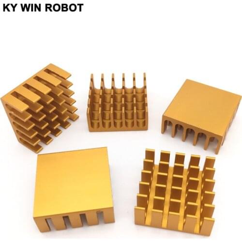 5pcs 22x22x10mm Aluminum Heatsink IC RAM CPU HeatSink Radiator 22*22*10MM