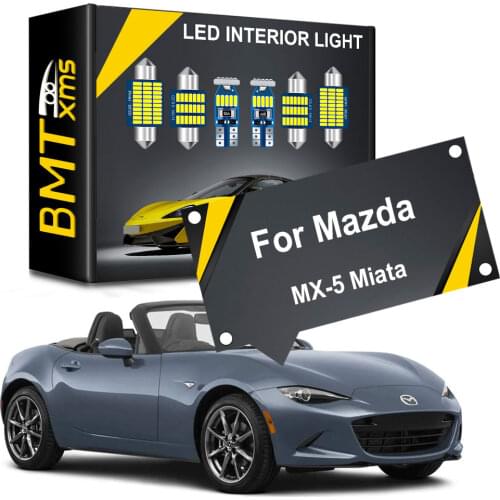 Seker Canbus For Mazda MX5 MX-5 Miata NA NB NC ND Car LED Interior Map Dome Trunk License Plate Light Kit (1990-2021)