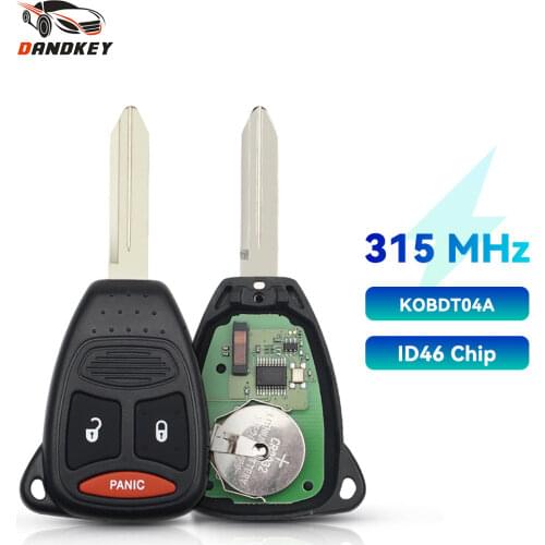Dandkey Car Remote Key 4 Buttons Fob 315Mhz KOBDT04A For Dodge Chrysler Jeep Dakota Durango Charger 300 Aspen Grand Cherokee