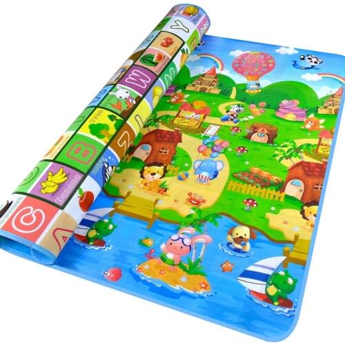 Baby Play Mats for Children Carpet On the Floor Educational Thick Eco-friendly EPE Non-slip Cartoon Zoo Living Room Mat