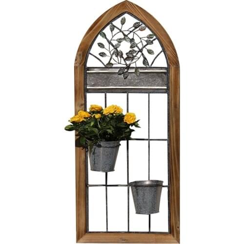 European-style retro flower stand bucket partition shop wall display porch decoration