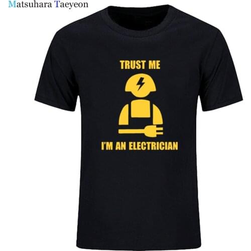 New Trust Me I'm An Electrician Electric Gift Present T Shirt Men Funny Tshirt Man Clothing Short Sleeve Camisetas T-shirt