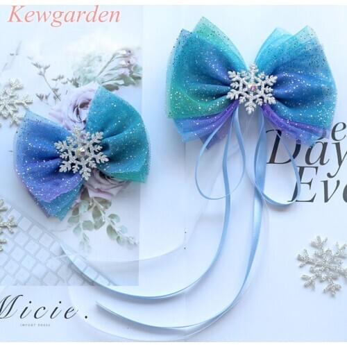 Kewgarden Childrens hair ornaments bowknot hairpin girl 3Pcs