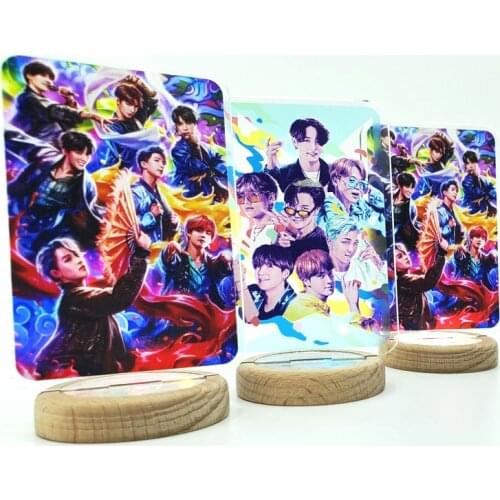 Kpop Dynamite Flashing Acrylic Stand Figure Model Jungkook Jin RM Jimin Suga Jhope V Action Stand Desk Decoration Double Side