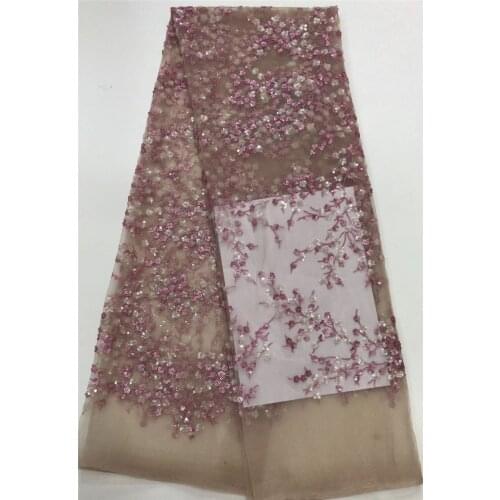 Best sale African french Embroidered lace fabric JRB-8.0102 african sequins lace fabric