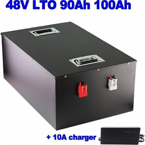 LTO Lithium titanate battery 48v 90ah 100ah with BMS 20000 cycle solar energy city sweeper yacht UPS AGV RV forklift +10A Charge