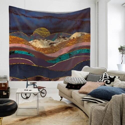 Simple Vintage Style Tapestry Wall Hanging Livingroom Decor Abstract Oil Pinting Chic Bohemian Home Ornaments