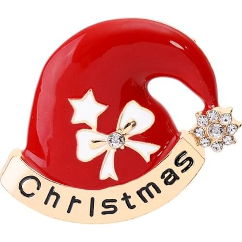 2020 Latest Christmas Theme Brooch Pin Cute Exquisite Hat Pin Dress Hat Denim Clothes Adorn The Best Gift