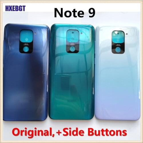 Original For Xiaomi Redmi Note 9 Back Cover Housing Door Rear Battery Cover Chassis With Side Buttons Replacement Repair Parts