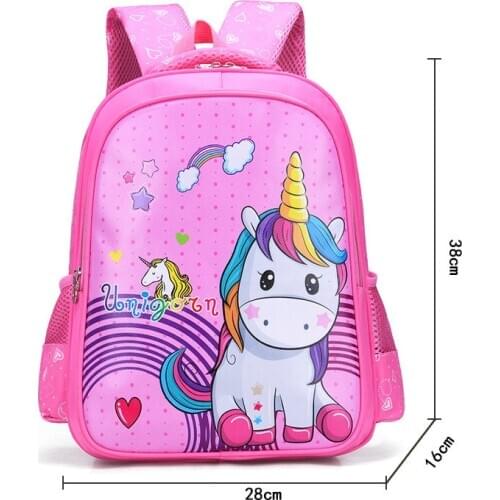 New Cute Cartoon Unicorn Schoolbag for Girls Children School bag for Teenager Boys Orthopedic Princess Backpack Mochila Infantil