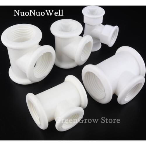20/2pcs 1/2"~1" Female Thread PPR Plastic Tee Connector Garden Irrigation Reducing Tube Joints Kitchen Water Tap Pipe Fittings