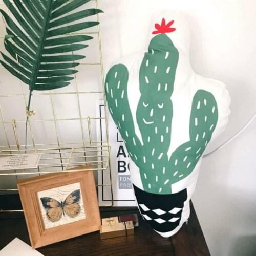 Cartoon Cactus Feeding Bottle Cat Cushion Pillow Kids Baby Stuffed Toys Pillows For Baby Room Decoration Kids Calm Sleep Dolls
