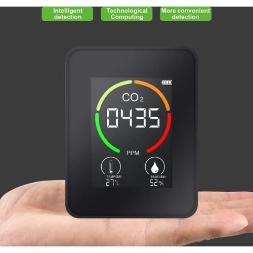Portable 3 in1 CO2 Meter CO2 Sensor Gas Detector Thermohygrometer Digital Air Quality Detector Analyzer Air Pollution Monitor