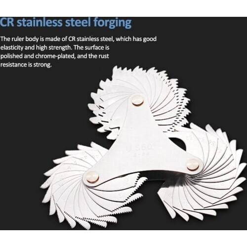 Thread Plug Gage Stainless Steel Metric American Screw Pitch 60 and 55 Degree Thread Measuring Gage Gauge for Industrial Measure