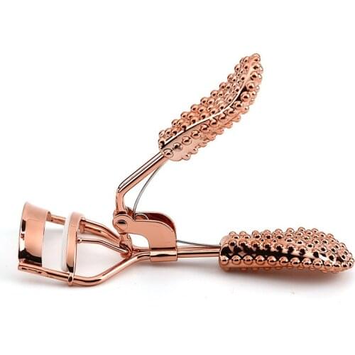 Rose Gold Eyelash Applicator Lash Tweezers Extensions Volume Eyelash Curler Beauty Eye Lash Tool