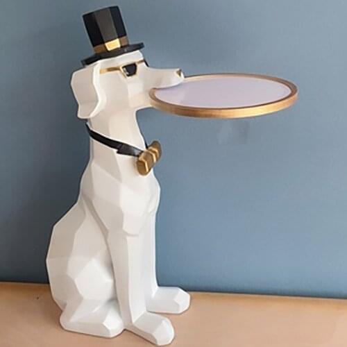 Northern Europe Home Decor Doberman Pinscher Sculpture Ornament Home Garden Large Statue Room Decoration Animal Figurines