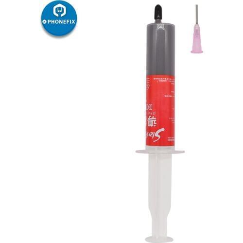 Paste Syringe 30g DRG102 Gray Containing Silver Thermal Conductivity Grease Paste Silicone Heat Sink Compound 1.2W/M-K for CPU