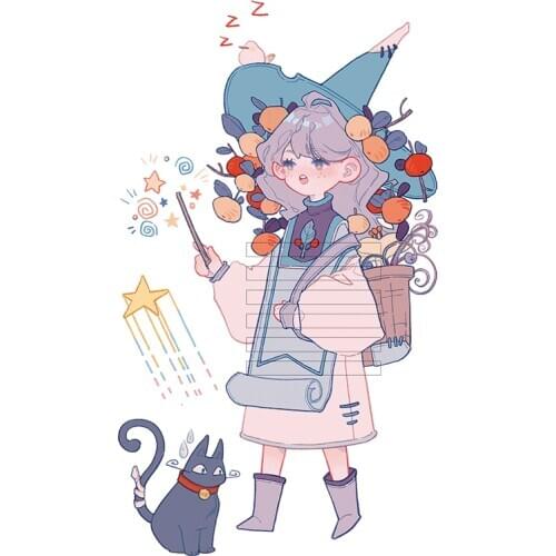 Fairy Witch Series Matt PET Washi Tapes Bullet Journal Masking Tape Adhesive Tape DIY Scrapbooking Washi Stickers