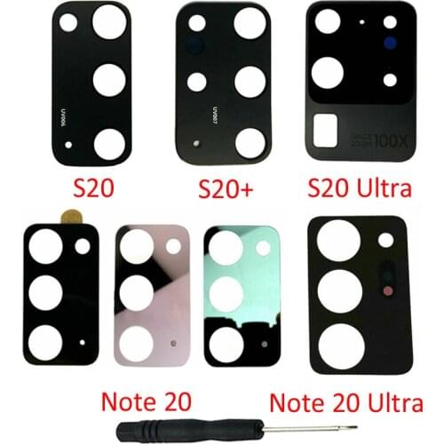 Rear Back Camera Glass Lens For Samsung S20 Ultra Plus S20+ Note 20 Ultra Original Phone Housing New Camera Cover With Adhesive