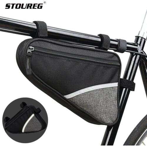 Reflective Bike Triangle Bag For Bicycle Front Frame Bag Cycling Top Tube Bag MTB Moutain Bike Bag Bicycle Accessorie