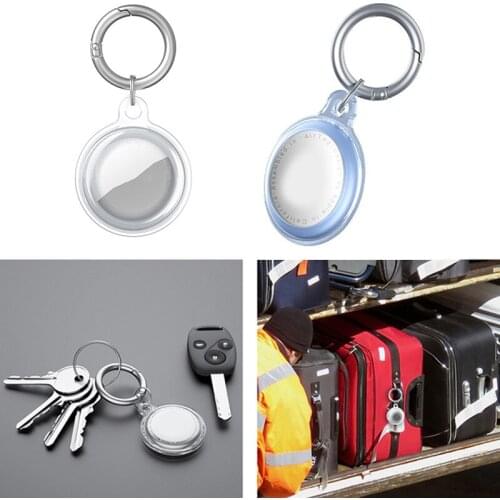 Protective Case for Airtag Soft TPU Clear Keychain Anti-lost Protect Cover For Apple Airtags Locator Tracker Smart Accessories