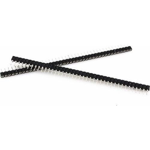 10Pcs Single Row 40Pin 2.54mm Round Female Pin Header gold plated hined