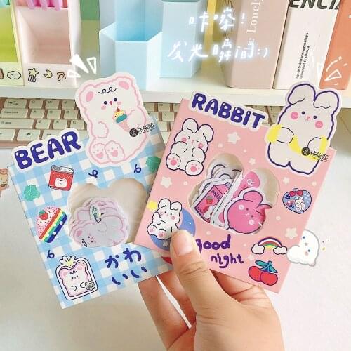 30pcs Creativity Cartoon Stationery Sticker DIY Kawaii Material Stickers Set Lovely Scrapbooking Decoration School Supplies