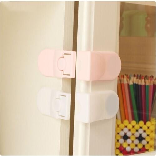 50pcs/lot Childrens Right of Multi Function Security Lock The Drawer Lock Baby Infant Corner Cabinet Door Lock for Refrigerator