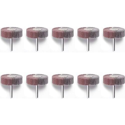 1PCS 60X15X6mm Mounted Flap Wheels KEYING 60# Aluminum Oxide Abrasive Wheels for Metal Grinding and Polishing