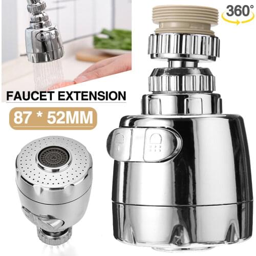 New Stainless Steel Water Saver Aerator Swivel Shower Mixer Nozzle Faucet Anti-Splash Filter Attachment Kitchen Accessories