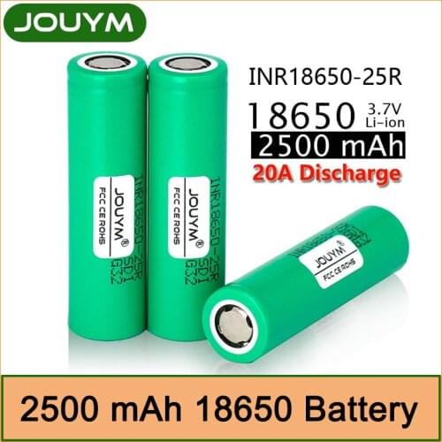 18650 2500mAh Rechargeable battery 3.7V INR18650 25R M 20A discharge Li-ion Batteries 15A Electric screwdriver tool battery cell