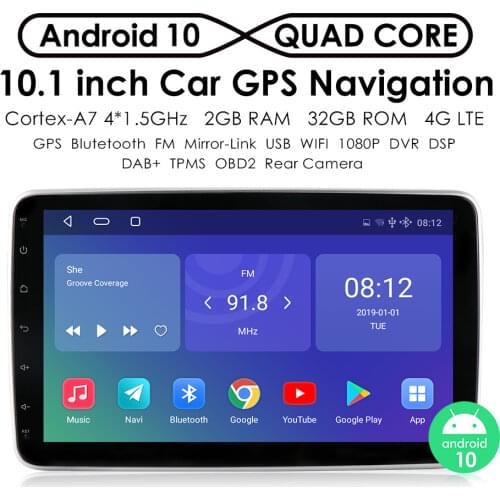 For Universal Car Radio 1Din Android Car DVD Player Radio 7" Detachable Monitor 4G WIFI GPS Navigation 2G RAM 32G RDS Wifi TPMS